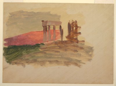 Snelle schets van de Tempel van Korinthe door Frederic Edwin Church