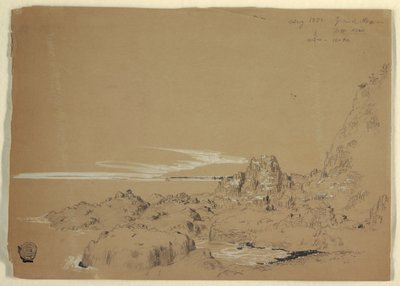 Rotsachtige Kust, Grand Manan, Canada door Frederic Edwin Church