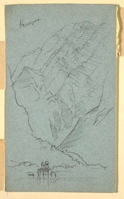 Oever van de Königssee, B door Frederic Edwin Church