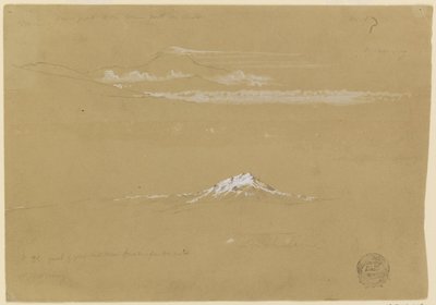 Sincholagua, ochtend, vanaf de Zonnetempel, Quito door Frederic Edwin Church
