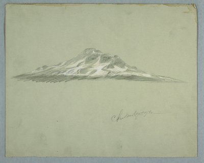 Met Sneeuw Bedekte Piek van de Chimborazo, Ecuador door Frederic Edwin Church