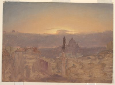 Sint-Pietersbasiliek vanaf de Pincio, Rome door Frederic Edwin Church