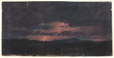 Storm over Hudson Valley door Frederic Edwin Church