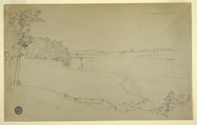 Studies. De Niagara-watervallen. door Frederic Edwin Church