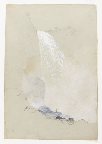 Studie van de Tequendama watervallen bij Bogotá, Colombia door Frederic Edwin Church