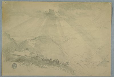 Zon die door Wolken Breekt boven een Bergvallei, Jamaica door Frederic Edwin Church