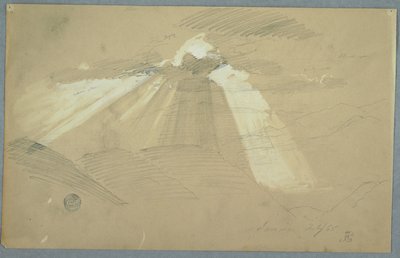 Zon die door wolken schijnt, Jamaica door Frederic Edwin Church