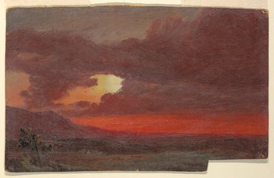 Zonsondergang, Hudson, New York door Frederic Edwin Church