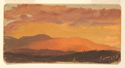 Zonsondergang, Hudson Valley door Frederic Edwin Church