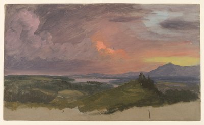 Zonsondergang in de Hudson-vallei door Frederic Edwin Church