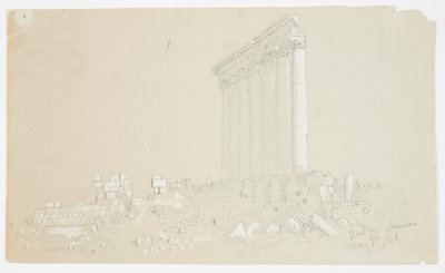 Tempel van Jupiter bij zonsopgang, Baalbek door Frederic Edwin Church