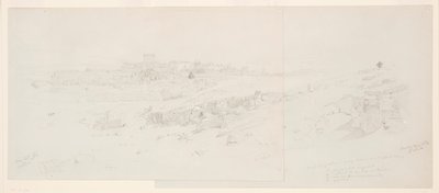 Tempels in de ochtend, Baalbek door Frederic Edwin Church
