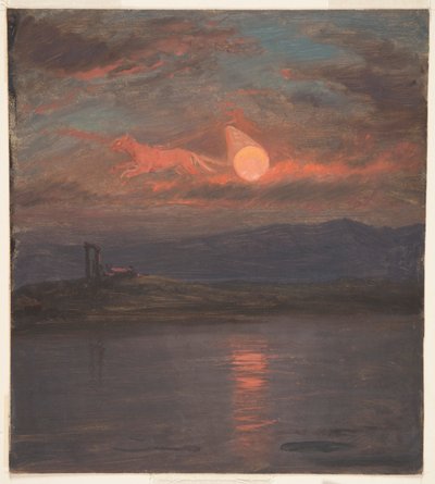 De wagen van de zon fantasie door Frederic Edwin Church