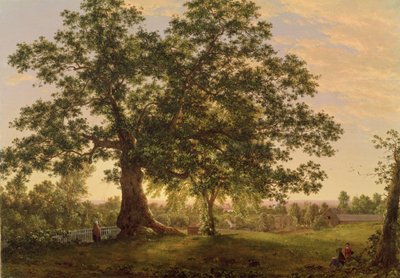 De Charter Oak in Hartford, c.1846 door Frederic Edwin Church