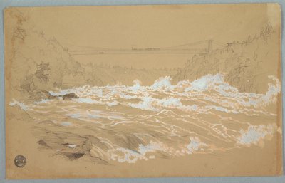 De Kloof, Niagara, Kijkend naar de Hangbrug door Frederic Edwin Church