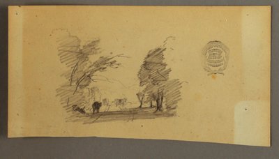 Drie Koeien op een Weg in het Bos door Frederic Edwin Church