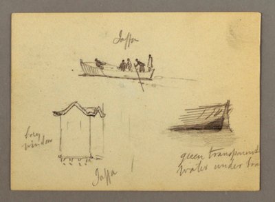 Twaalf figuurschetsen, Joffa, Palestina door Frederic Edwin Church