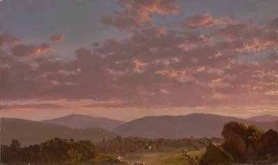 Schemering in de Catskills 1849 door Frederic Edwin Church