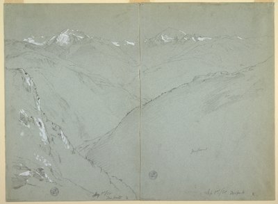 Valleilandschap met Besneeuwde Bergen, Berner Alpen, Zwitserland, Deel 1 door Frederic Edwin Church