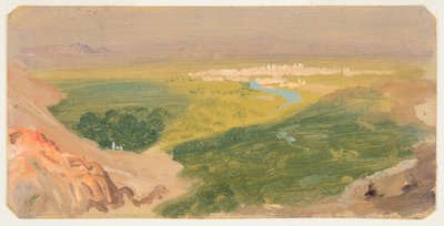 Uitzicht op Damascus, Syrië door Frederic Edwin Church
