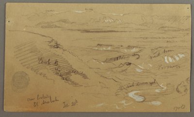 Uitzicht over Wady el-Arabah door Frederic Edwin Church