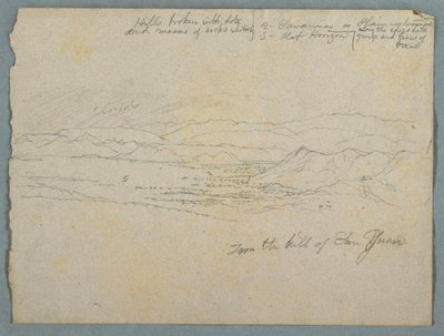 Uitzicht vanaf de heuvel van San Juan, waarschijnlijk Colombia door Frederic Edwin Church