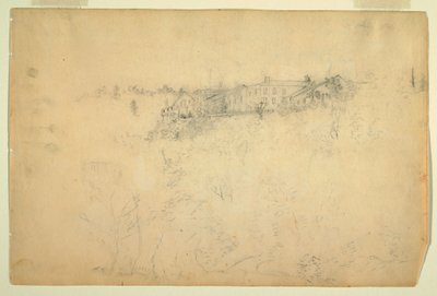 Uitzicht op het Catskill Mountain House door Frederic Edwin Church