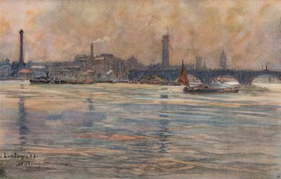 De Theems, Londen, ca. 1893 door Frederic Anatole Houbron