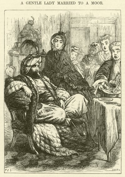 Een zachte dame getrouwd met een Moor door Frederic James Shields