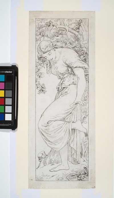 De kwaadaardige babbelaar, studie voor de Kapel van de Hemelvaart door Frederic James Shields