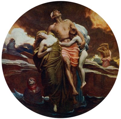 En de zee gaf de doden die erin waren, tentoongesteld 1892, 1912 door Frederic Leighton
