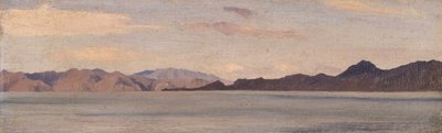 Kust van Klein-Azië gezien vanaf Rhodos door Frederic Leighton