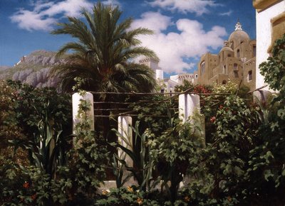 Tuin van een Herberg, Capri, c.1859 door Frederic Leighton