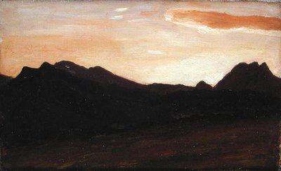Landschap met heuvels door Frederic Leighton