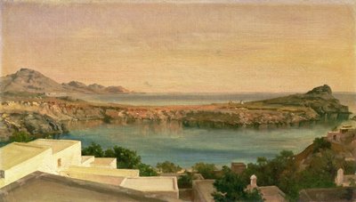 Lindos, Rhodos, ca. 1867 door Frederic Leighton