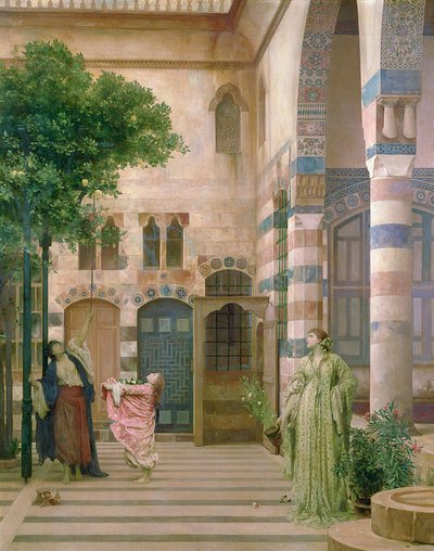 Oud Damascus, Joodse Wijk of Citroenen Verzamelen door Frederic Leighton