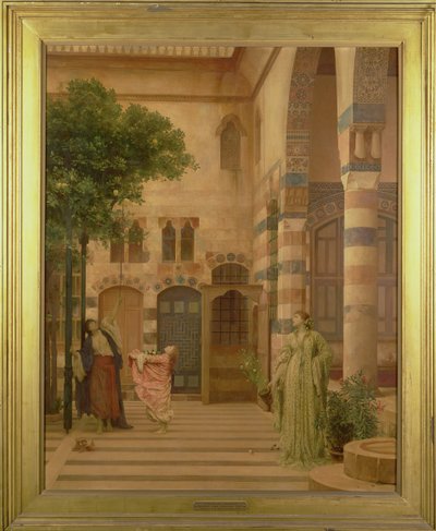 Oud Damascus: Joodse wijk of citroenen plukken, ca. 1873-1874 door Frederic Leighton
