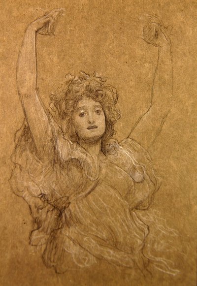 Studie van een dansend meisje door Frederic Leighton