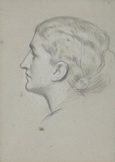 Studie van een vrouwenhoofd voor het schilderij 