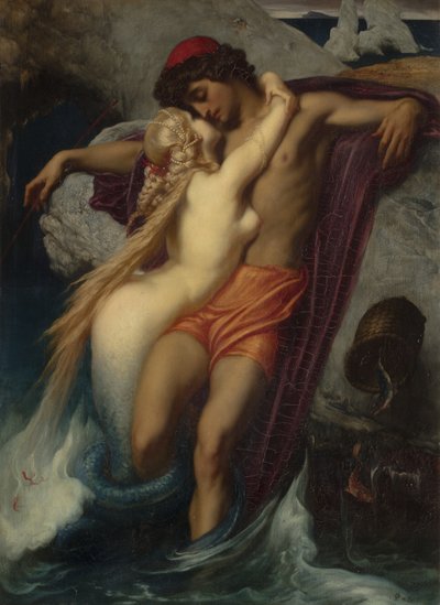 De Visser en de Sirene: Uit een Ballade van Goethe door Frederic Leighton