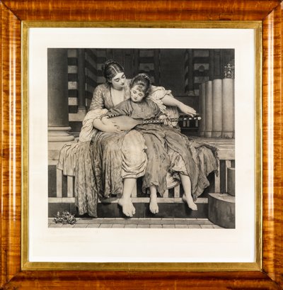De muziekles door Frederic Leighton