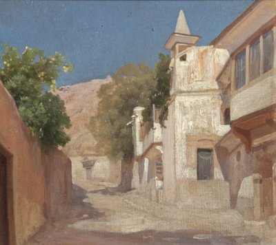Uitzicht op het huis van Sir Richard en Lady Burton in Damascus, 1873 door Frederic Leighton