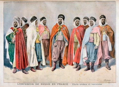 Arabische en Tunesische leiders, 1896 door Frederic Lix