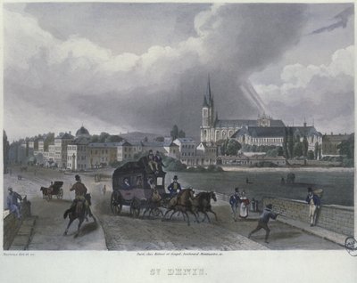 De Stad St. Denis, gegraveerd door Frederic Martens (1809-75) 1832 door Frederic Martens