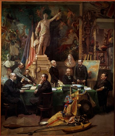 De afgevaardigden van de koloniën in november 1892 door Frederic Regamey
