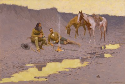 Een Nieuw Jaar op de Cimarron door Frederic Remington