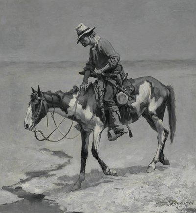 Een Texaanse pony door Frederic Remington