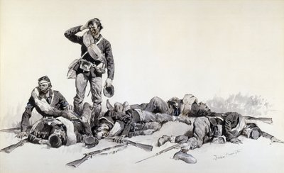 Na de Slag door Frederic Remington