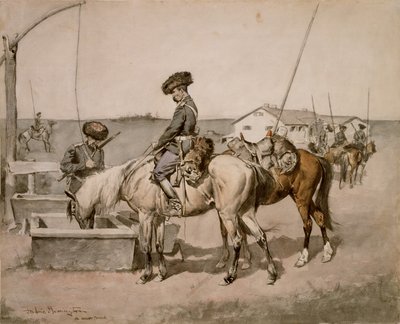 Een Amoer-Kozak (Kozak van de Amoers) 1892-94 door Frederic Remington