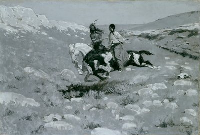 Ceremonie van het snelste paard, ca. 1900 door Frederic Remington